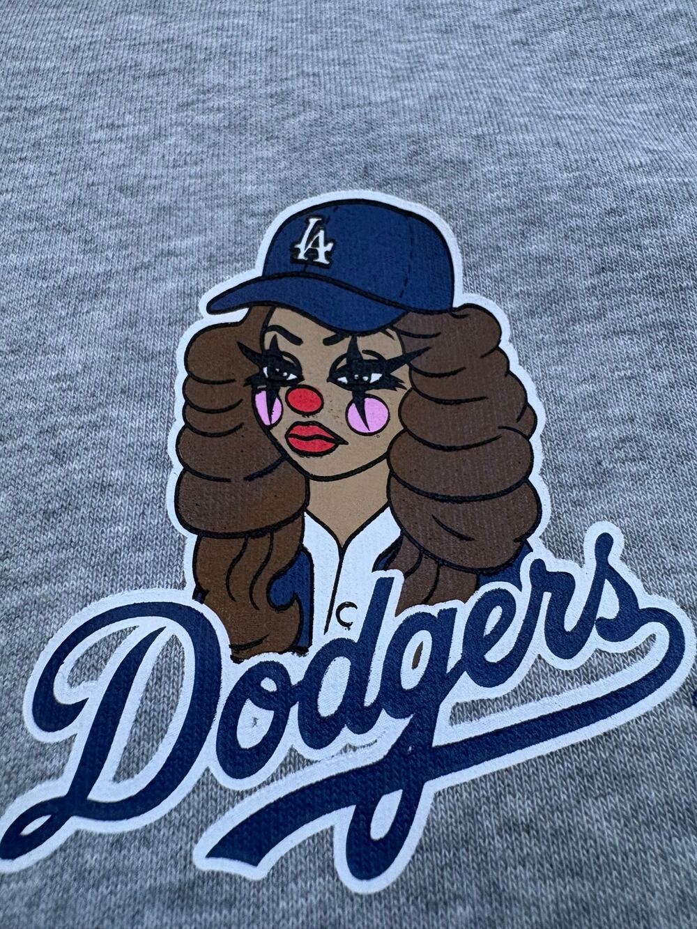 Bella Dona Betty Boop New Era Los Angeles Dodgers Crewneck Womens Size Medium